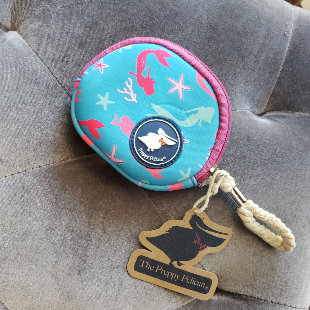 The Preppy Pelican Collection 4” Coin Purse Mermaids
